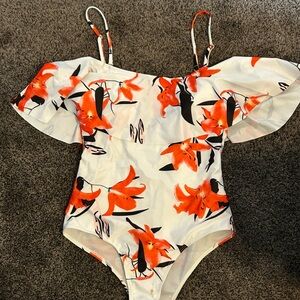 Floral Off-Shoulder Swimsuit